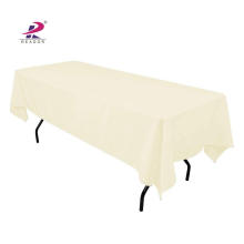Rectángulo al aire libre de bajo precio duradero con mesa blanca de mesa de boda manteles de lino fábrica